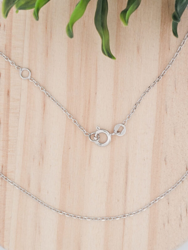 Chaîne en argent rhodié réglable de 42 à 45 cm