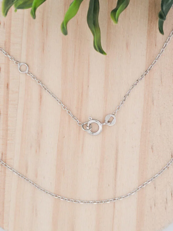 Chaîne en argent rhodié réglable de 42 à 45 cm